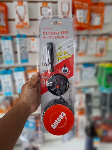 Antena para tv digital full HD 5 metros fio - entrega em slz e região 