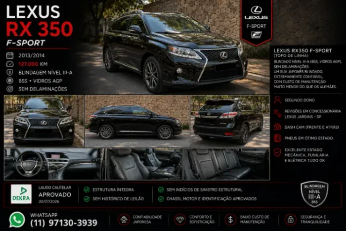 Lexus RX-350 F-sport 3.5 24V Aut. 2014