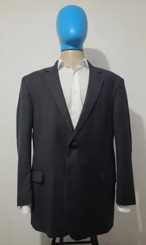 Blazer Slim Cinza N° 52/54, bonito, bem confortável, elegante, tecido macio. 