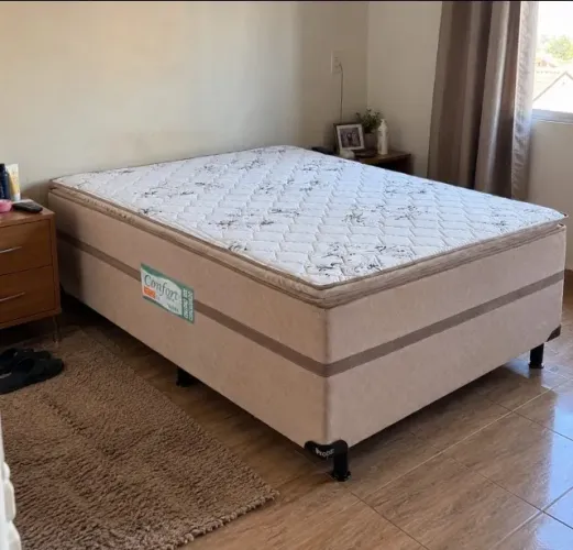 Cama Box Casal Espuma D28 (Entrega Rápida Produto Novo)
