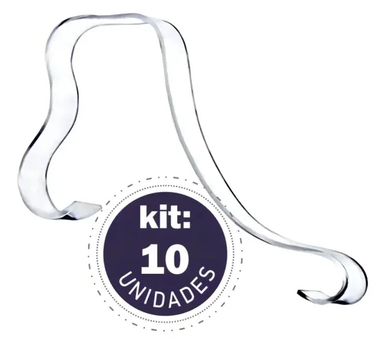 Suporte de acrílico para calçados e sandália 