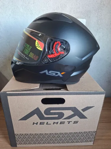 Capacete ASX preto fosco novo na caixa