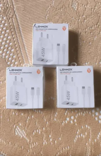 Carregador turbo 45w com cabo lightning para iPhone