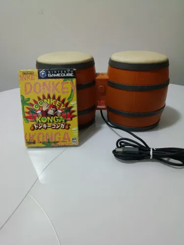 DK Bongos originais para game cube + jogo donkey kong