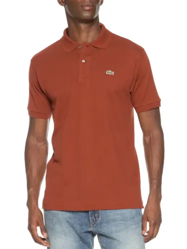 Polo Masculina Classic Fit L.12.12 Em Piquet De Algodão Marrom 