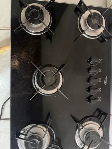 Cooktop Fischer 5 Bocas em Vidro Preto - Funcionando Perfeitamente