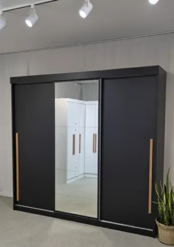 Guarda roupa casal com portas de correr e espelho, NOVO SOLICITE CATÁLOGO VIA WHATSAPP
