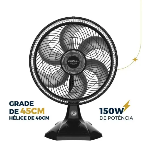 Ventilador Britânia 150W Turbo Maxx Force BVT400 Lacrado