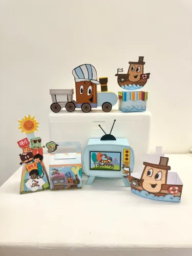 Kit Caixa Personalizada / Papelaria Tema 3 Palavrinhas (Lembrancinhas)