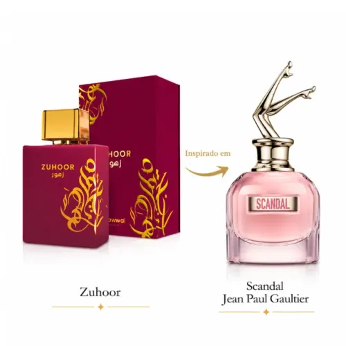 Perfume Árabe Feminino Zuhoor Mawal Original Inspirado Scandal 100ml