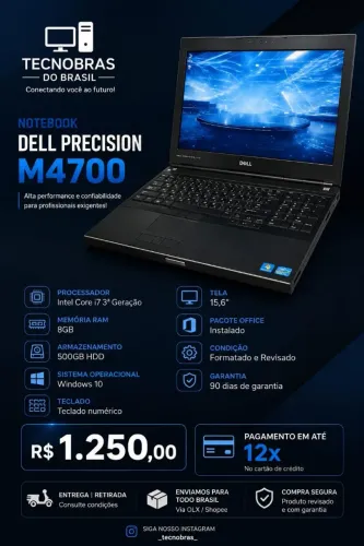 Notebook Dell Precision M4700 i7 3ª