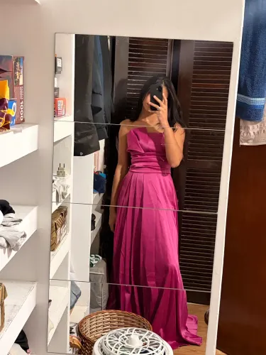 vestido rosa festa fúcsia 