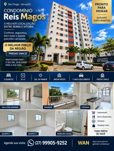 Apartamento para Venda em Serra, SÃo Diogo I, 2 dormitórios, 1 banheiro, 1 vaga