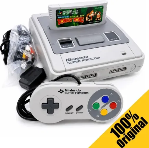 Super Famicom Original Nintendo SNES Japonês Console Raro Completo Colecionador + Controle