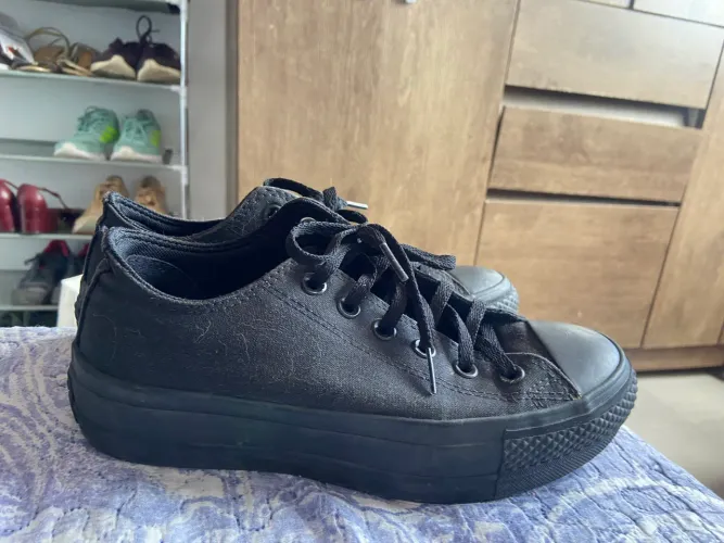 Tênis Converse Chuck Taylor All Star Lift Ox Preto Preto