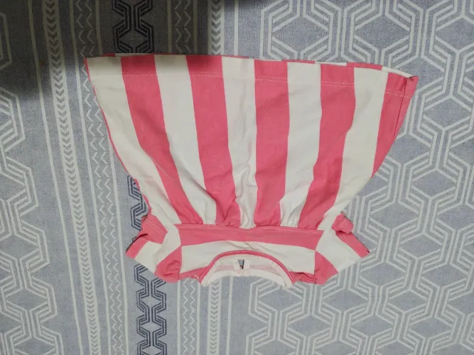 Vestido Carters 3M listrado rosa e branco