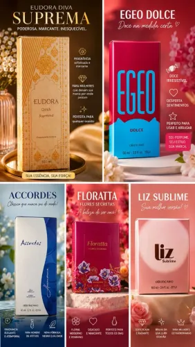 Perfumes Diva, Liz, Floratta, Accordes, Egeo a partir de $144,90