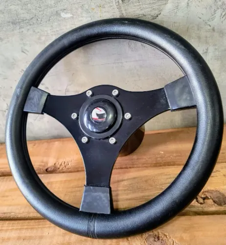 Volante Pluma Helmet 29 Cm Anos 70 Raríssimo Preto (Usado)