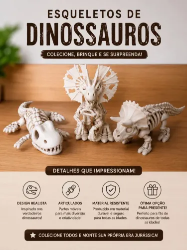 Esqueletos de dinossauros 