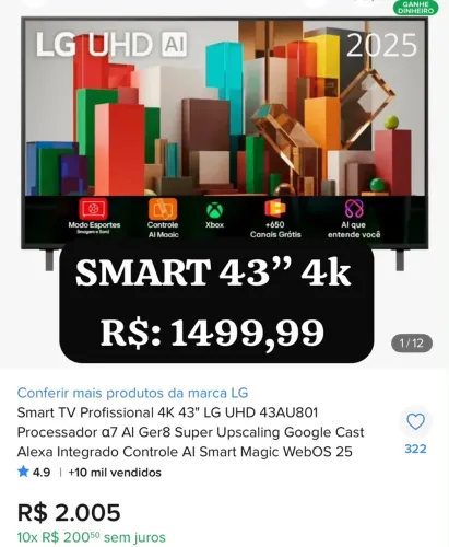 TV LG 4k smart