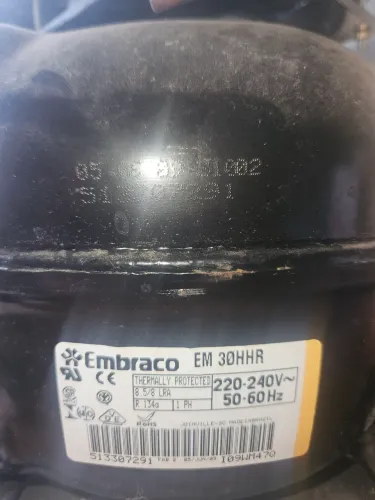 Compressor Embraco EM30HHR 220V R134a + Condensador e Serpentina