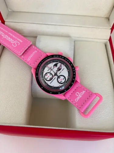 Omega Speedmaster MoonSwatch Mission to Pink Moon 42mm Premium Top 100% Funcional