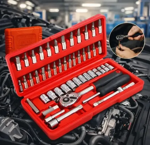 ENTREGA RÁPIDA | Kit ferramentas VLX GJ-46 com 46 Peças e maleta para uso doméstico