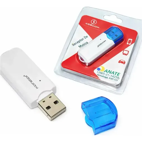 Adaptador Receptor Bluetooth Usb Pendrive Som Carro Musica som Doméstico