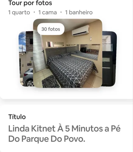 Linda Kitnet À 5 Minutos a Pé Do Parque Do Povo. POR TEMPORADA 