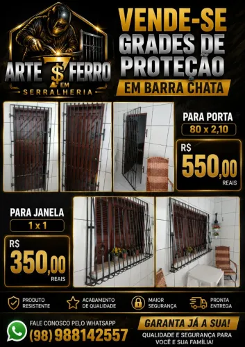 Vende-se Grades de proteção em ferro