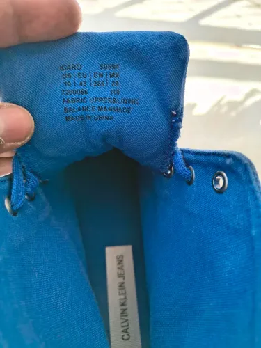 Tênis Calvin Klein Jeans Azul Cano Médio Original