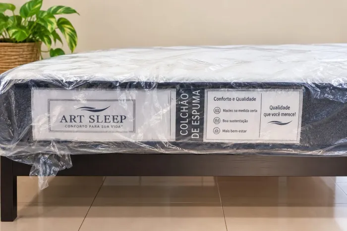 Colchão de Solteiro Espuma Art Sleep - NOVO, Lacrado na Embalagem!