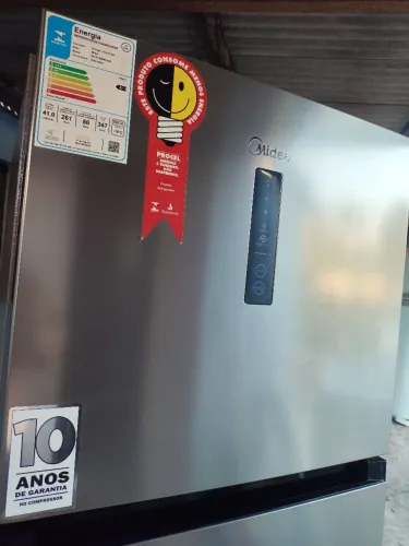 Geladeira Mídea INOX Frost free SEMI NOVA entrego