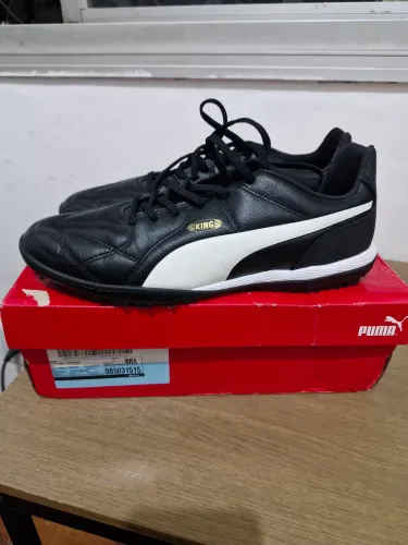 Chuteira society PUMA KING 100% couro NUNCA USADA