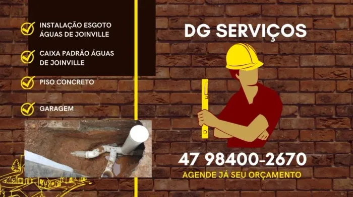 Regularização e instalação de esgoto sanitário padrão aguas de joinville. 