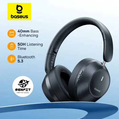Fone Bluetooth Baseus 30 Max Com Cancelamento De Ruido