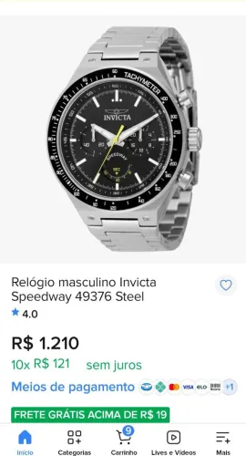 Relógio invicta original