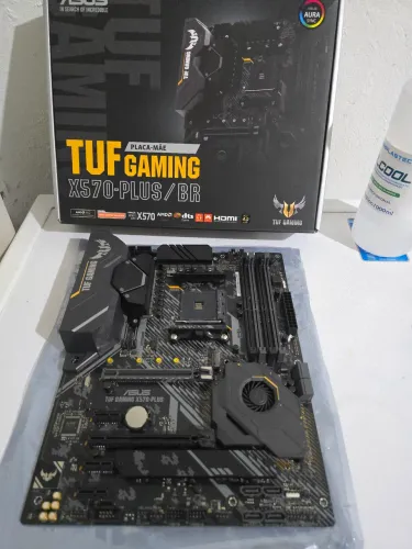 Placa Mãe Asus X570-Plus Tuf Gaming - Completa (Caixa, acessórios etc) - 100% Testada
