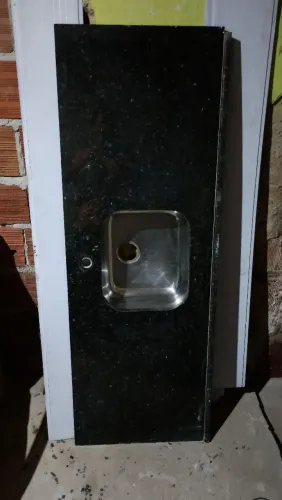 Balcão de pia pedra de mármore,1.55+55 MT 