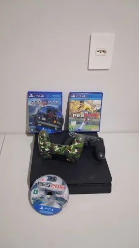 PS4 Slim 1TB 2 Controles e 2 Jogos