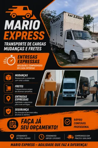 Mario Express Transporte de Cargas Mudanças & Fretes Entregas Expressas