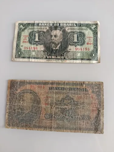 Cédula de mil réis e de dois mil réis 