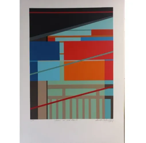 Gravura de Paulo Calazans - Quadro em serigrafia