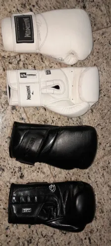 Luvas maximum 16 oz e pretorian 12 oz seminovas