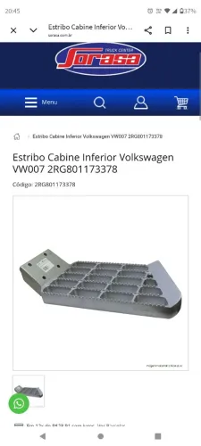 Estribo inferior lado esquerdo caminhão vw