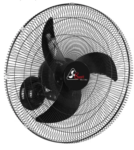 LACRADO - Venti-Delta Oscilante Parede Super 65 cm, Bivolt 160 Fios, 756332, 230 W, Preto
