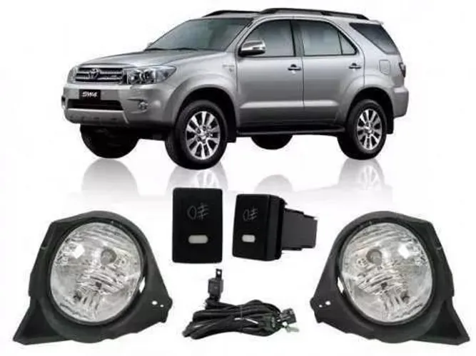 Kit Farol Milha Neblina Auxiliar Hilux Sw4 2006 2008 10 2011
