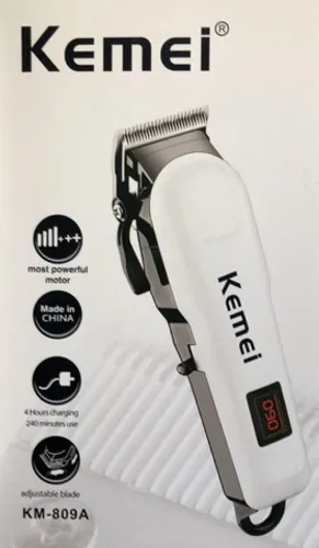 Máquina Cortar Cabelo Corte Profissional Super Bivolt Kemei Km-809A Nova na Caixa