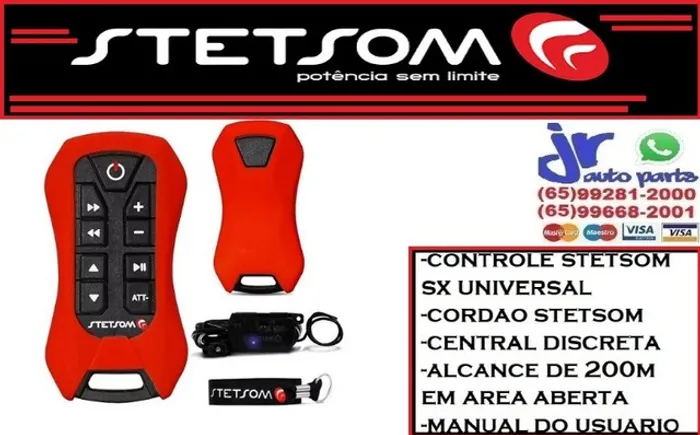 Controle Longa Distancia Vermelho Stetsom Sx Light Complet Universal 