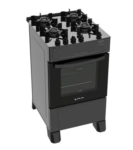 Fogão Atlas 4 Bocas Mônaco Top Glass Preto Bivolt  * novo na caixa